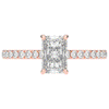 2.10CT.TW RADIANT LAB DIAMOND UNDERHALO SOLITAIRE ENGAGEMENT RING - Nazarelle