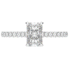 2.10CT.TW RADIANT LAB DIAMOND UNDERHALO SOLITAIRE ENGAGEMENT RING - Nazarelle