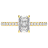 2.10CT.TW RADIANT LAB DIAMOND UNDERHALO SOLITAIRE ENGAGEMENT RING - Nazarelle