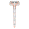 4.00CT.TW OVAL LAB DIAMOND UNDERHALO SOLITAIRE ENGAGEMENT RING - Nazarelle
