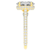 4.00CT.TW OVAL LAB DIAMOND UNDERHALO SOLITAIRE ENGAGEMENT RING - Nazarelle
