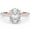 4.00CT.TW OVAL LAB DIAMOND UNDERHALO SOLITAIRE ENGAGEMENT RING - Nazarelle