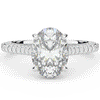 4.00CT.TW OVAL LAB DIAMOND UNDERHALO SOLITAIRE ENGAGEMENT RING - Nazarelle