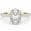 4.00CT.TW OVAL LAB DIAMOND UNDERHALO SOLITAIRE ENGAGEMENT RING - Nazarelle