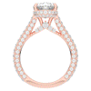 4.00CT.TW OVAL LAB DIAMOND UNDERHALO SOLITAIRE ENGAGEMENT RING - Nazarelle