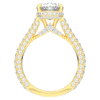 4.00CT.TW OVAL LAB DIAMOND UNDERHALO SOLITAIRE ENGAGEMENT RING - Nazarelle