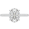 4.00CT.TW OVAL LAB DIAMOND UNDERHALO SOLITAIRE ENGAGEMENT RING - Nazarelle