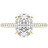 4.00CT.TW OVAL LAB DIAMOND UNDERHALO SOLITAIRE ENGAGEMENT RING - Nazarelle