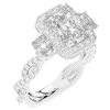 4.70CT.TW RADIANT LAB DIAMOND 3 STONE ENGAGEMENT RING - Nazarelle