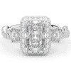 4.70CT.TW RADIANT LAB DIAMOND 3 STONE ENGAGEMENT RING - Nazarelle