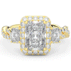 4.70CT.TW RADIANT LAB DIAMOND 3 STONE ENGAGEMENT RING - Nazarelle