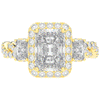 4.70CT.TW RADIANT LAB DIAMOND 3 STONE ENGAGEMENT RING - Nazarelle