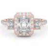 3.20CT.TW RADIANT LAB DIAMOND 3 STONE ENGAGEMENT RING - Nazarelle