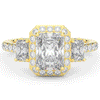 3.20CT.TW RADIANT LAB DIAMOND 3 STONE ENGAGEMENT RING - Nazarelle