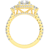 3.20CT.TW RADIANT LAB DIAMOND 3 STONE ENGAGEMENT RING - Nazarelle