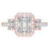 3.20CT.TW RADIANT LAB DIAMOND 3 STONE ENGAGEMENT RING - Nazarelle
