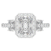 3.20CT.TW RADIANT LAB DIAMOND 3 STONE ENGAGEMENT RING - Nazarelle