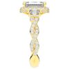 4.70CT.TW EMERALD CUT LAB DIAMOND 3 STONE ENGAGEMENT RING - Nazarelle