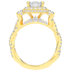 4.70CT.TW EMERALD CUT LAB DIAMOND 3 STONE ENGAGEMENT RING - Nazarelle