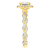 1.55CT.TW ROUND LAB DIAMOND HALO TWIST ENGAGEMENT RING - Nazarelle