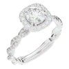 1.55CT.TW ROUND LAB DIAMOND HALO TWIST ENGAGEMENT RING - Nazarelle