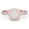 1.55CT.TW ROUND LAB DIAMOND HALO TWIST ENGAGEMENT RING - Nazarelle