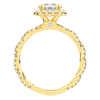 1.55CT.TW ROUND LAB DIAMOND HALO TWIST ENGAGEMENT RING - Nazarelle