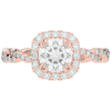 1.55CT.TW ROUND LAB DIAMOND HALO TWIST ENGAGEMENT RING - Nazarelle