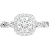1.55CT.TW ROUND LAB DIAMOND HALO TWIST ENGAGEMENT RING - Nazarelle