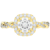 1.55CT.TW ROUND LAB DIAMOND HALO TWIST ENGAGEMENT RING - Nazarelle