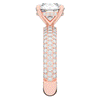 4.80CT.TW ROUND LAB DIAMOND UNDERHALO ENGAGEMENT RING - Nazarelle