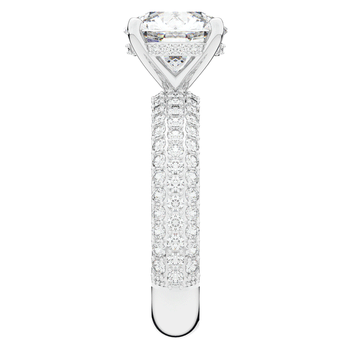 4.80CT.TW ROUND LAB DIAMOND UNDERHALO ENGAGEMENT RING - Nazarelle