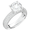 4.80CT.TW ROUND LAB DIAMOND UNDERHALO ENGAGEMENT RING - Nazarelle