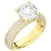 4.80CT.TW ROUND LAB DIAMOND UNDERHALO ENGAGEMENT RING - Nazarelle