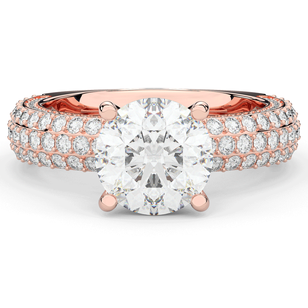 4.80CT.TW ROUND LAB DIAMOND UNDERHALO ENGAGEMENT RING - Nazarelle