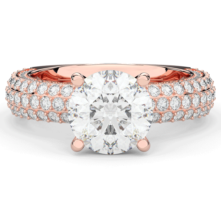 4.80CT.TW ROUND LAB DIAMOND UNDERHALO ENGAGEMENT RING - Nazarelle
