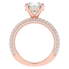 4.80CT.TW ROUND LAB DIAMOND UNDERHALO ENGAGEMENT RING - Nazarelle