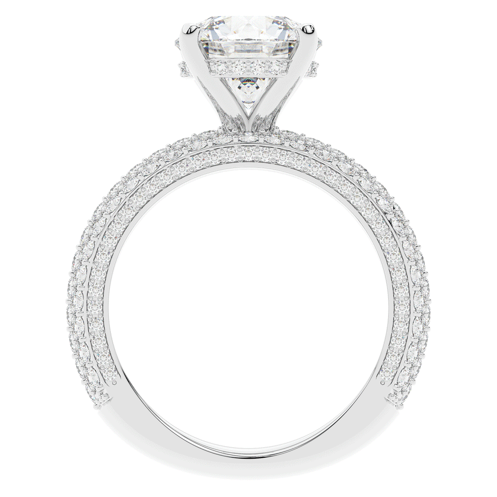 4.80CT.TW ROUND LAB DIAMOND UNDERHALO ENGAGEMENT RING - Nazarelle