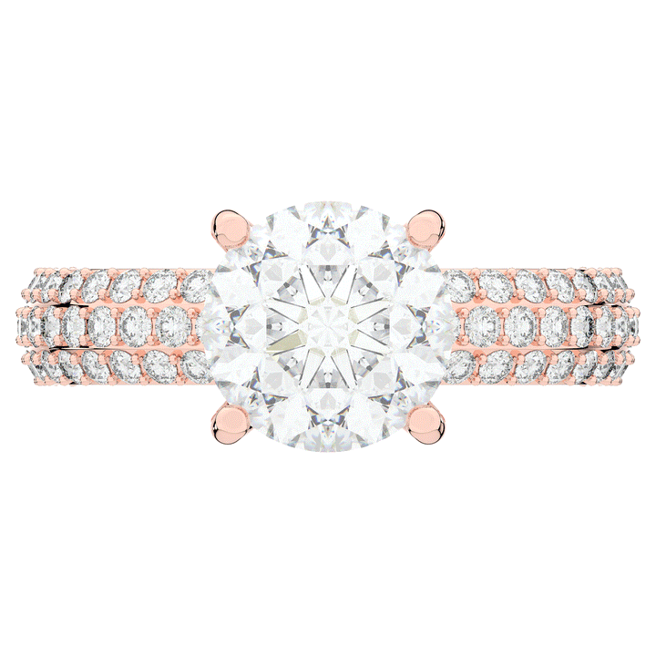 4.80CT.TW ROUND LAB DIAMOND UNDERHALO ENGAGEMENT RING - Nazarelle