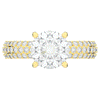 4.80CT.TW ROUND LAB DIAMOND UNDERHALO ENGAGEMENT RING - Nazarelle