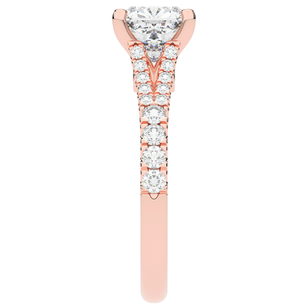 2.45CT.TW CUSHION LAB DIAMOND ENGAGEMENT RING - Nazarelle