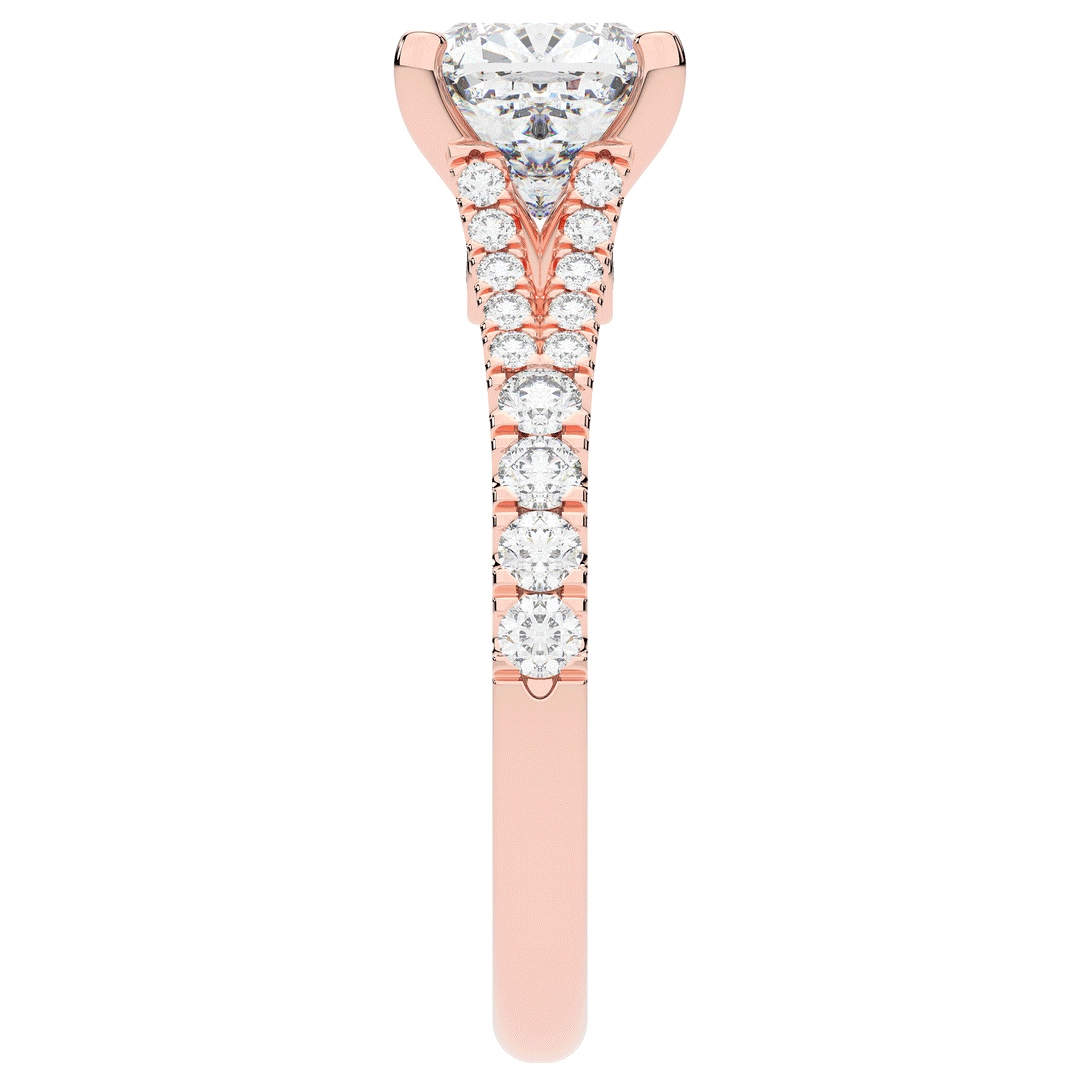 2.45CT.TW CUSHION LAB DIAMOND ENGAGEMENT RING - Nazarelle