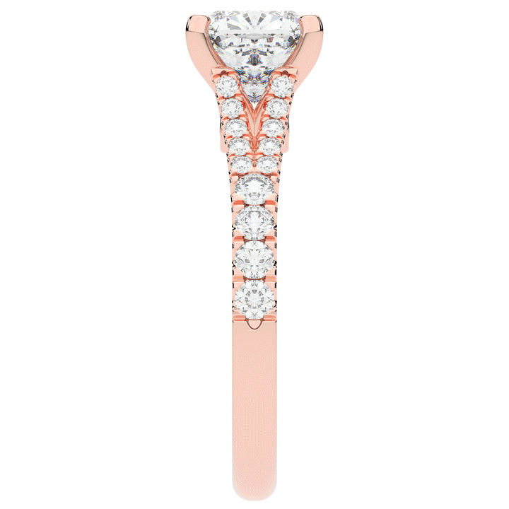 2.45CT.TW CUSHION LAB DIAMOND ENGAGEMENT RING - Nazarelle