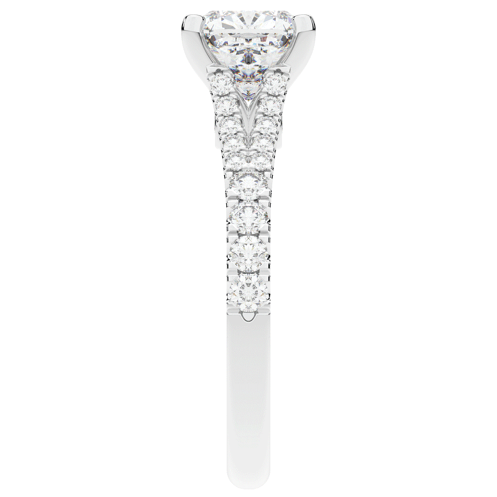 2.45CT.TW CUSHION LAB DIAMOND ENGAGEMENT RING - Nazarelle
