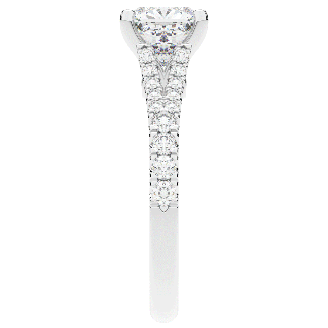 2.45CT.TW CUSHION LAB DIAMOND ENGAGEMENT RING - Nazarelle