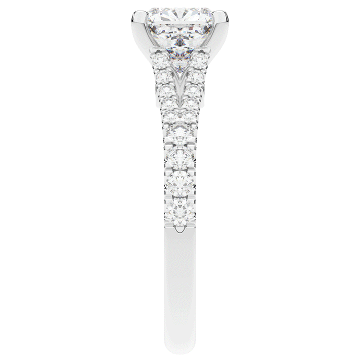 2.45CT.TW CUSHION LAB DIAMOND ENGAGEMENT RING - Nazarelle