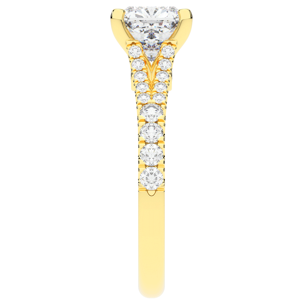 2.45CT.TW CUSHION LAB DIAMOND ENGAGEMENT RING - Nazarelle