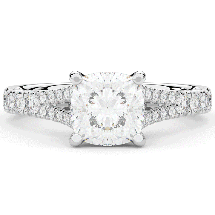 2.45CT.TW CUSHION LAB DIAMOND ENGAGEMENT RING - Nazarelle