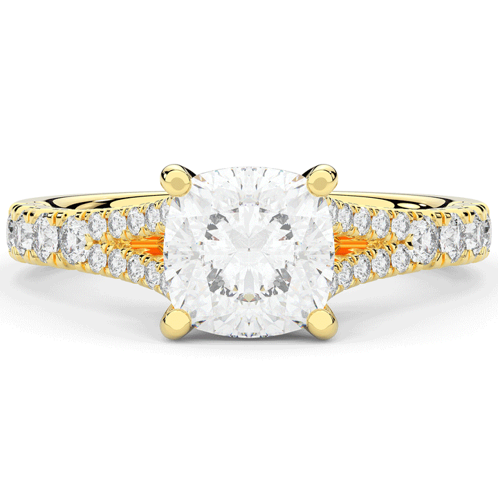 2.45CT.TW CUSHION LAB DIAMOND ENGAGEMENT RING - Nazarelle