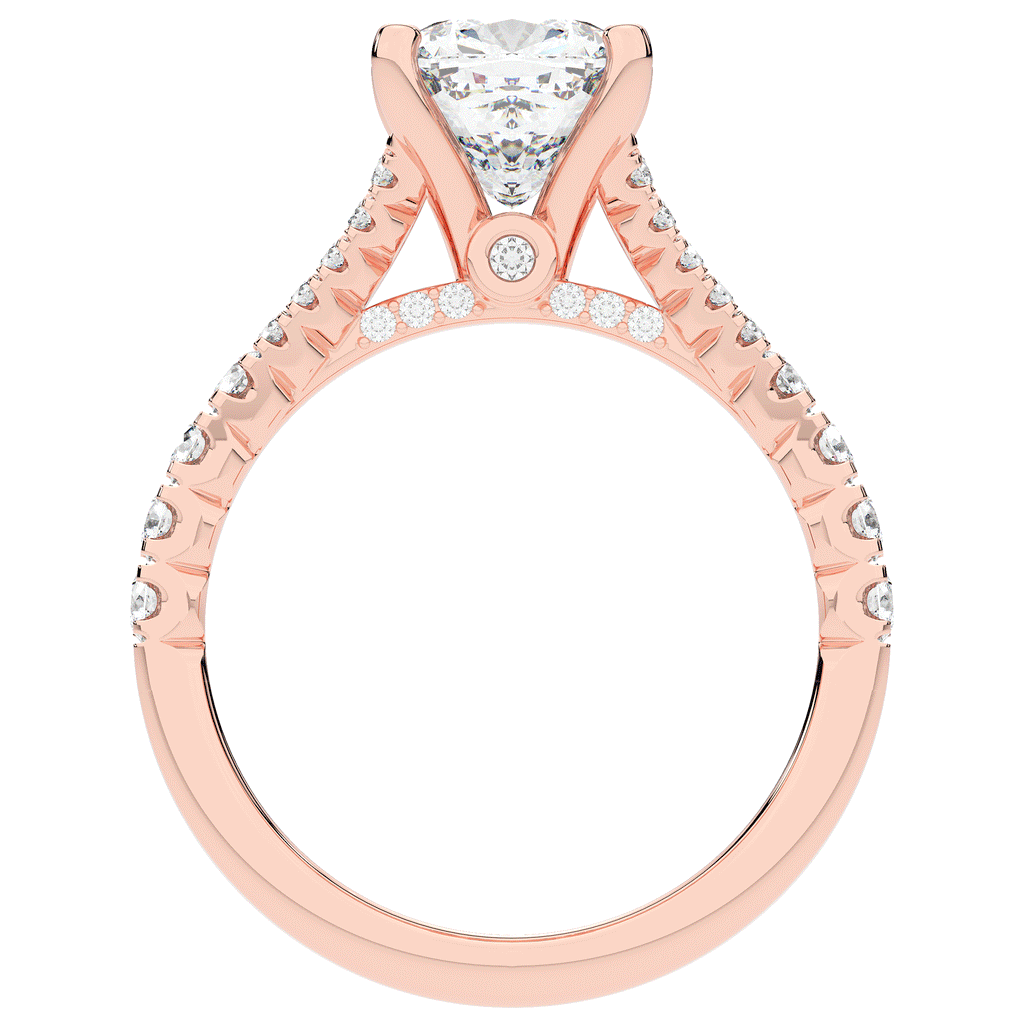 2.45CT.TW CUSHION LAB DIAMOND ENGAGEMENT RING - Nazarelle